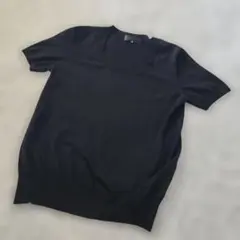 大きいサイズ UNTITLED アンタイトル 半袖 ニット ブラック XL 黒