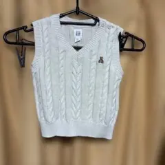 baby GAP アイボリー ケーブルニットベスト　70センチ