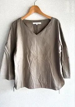 untitled七分袖ベージュブラウス2サイズ