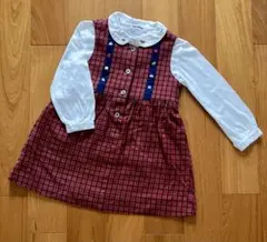 ファミリア ジャンパースカート＋おまけ（ブラウス）　100cm