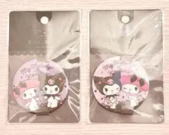 ★サンリオ★ 缶バッジ風ミラー マイメロディ クロミ ハートリボン 2個セット