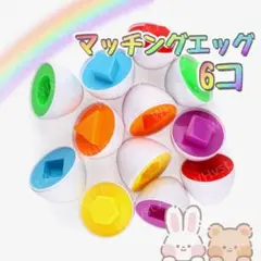 【6個セット】マッチングエッグ モンテッソーリ 知育玩具 型はめ 色合わせ
