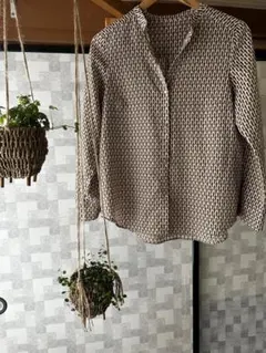 UNITED GREEN LABEL 幾何学模様 長袖シャツ