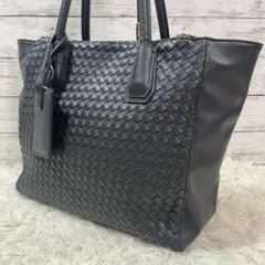 ⭐️トートバッグ 傳濱野 ネイビー 美品 ラムレザー 1点物 イントレ