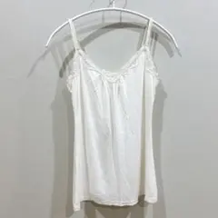 レースキャミソール 【S相当】ホワイト インナー レイヤード
