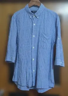 COMME CA ISM ストライプ ボタンダウンシャツ M