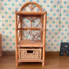 オールドラタンシェルフ 飾り棚 ラタン製 シェルフ 引き出し付き ハート 2025年最新】ラタン 棚の人気アイテム - メルカリ