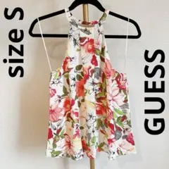 GUESS　ホワイト　フラワー柄　花柄　キャミソール　ホルターネック　トップスのサムネイル
