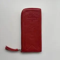 ### KariAng レッド長財布 エンボス加工 カリアングのサムネイル