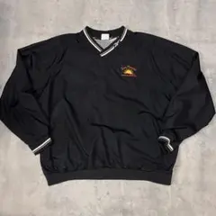 00s y2k reebok リーボック ナイロンプルオーバー 黒 2XL