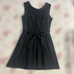 美品】OSCALITO オスカリートレース切替 ウエストリボン ワンピース L