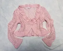 リズリサ姫系　フリルボレロ　ピンクカーディガン　axes femme系　ラパフェ