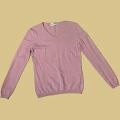 KAMEIDO EBISUYA カシミヤ100% Vネックセーター M ピンク