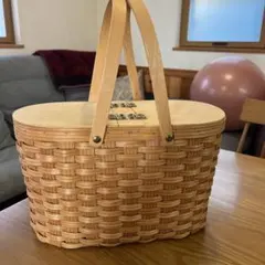 天然木製オーバルバスケット