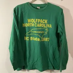 古着　グリーン長袖カットソー M