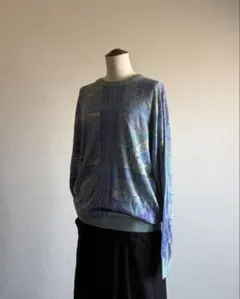 90s "Acrylic×Linen" Total Pattern Knitのサムネイル