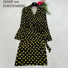G384 美品 S ダイアンフォンファステンバーグ ラップワンピ レディース