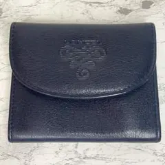 LANCEL ランセル　ネイビー レザー コインケース　小銭入れ