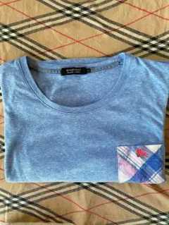 BURBERRY BLACK LABEL ポケットTシャツ ブルー サイズ2のサムネイル