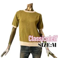 ⭐️A532⭐️ Classical ♥ レトロ バイカラー リンガー半袖リブニット