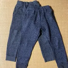 2枚セット　 ダークグレー 裏起毛長ズボン サイズ130