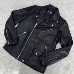 希少LL✨ラトルトラップ ダブル ライダースジャケット レザージャケット 黒