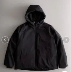 MONO-MART フード中綿ジャケット/撥水/防風　ブラック