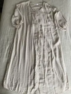 fifth ロングシアーシャツ　ベージュ　サイズM　六分袖