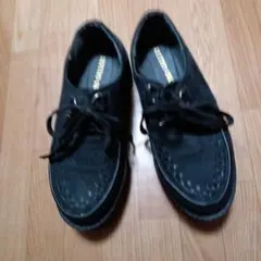 RETRO GALLERY ブラックプラットフォームシューズ