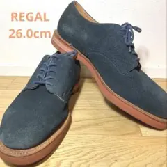 REGAL サイドゴア 53GR スエード ビブラムソール ネイビー 紺 26