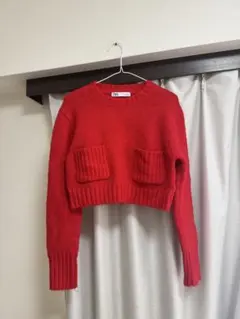 ZARA ソフトニットクロップドセーター