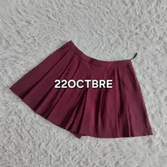 22OCTBRE ブリーツショートパンツ キュロット スカート風