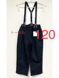 しまむら　AMBERROAR サスペンダー付きワイドパンツ　120
