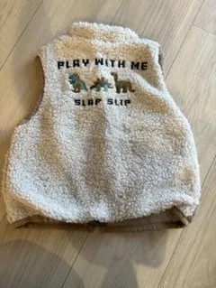 美品⭐︎SLAP SLIP 恐竜刺繍フリースベスト
