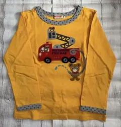 ミキハウス　プッチー　長袖　ロングTシャツ　消防車　乗り物　110cm