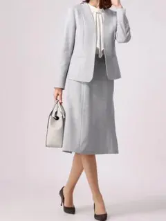 【美品】春夏用 セットアップスーツ グレー