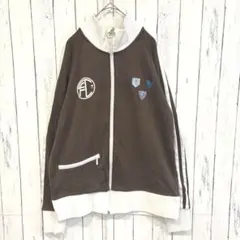 lotto ロット　トラックジャケット　ジャージ　アウター　レトロ　ブラウン　L