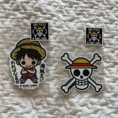 新品　SIDE LABEL ステッカー　ワンピース ルフィ＆