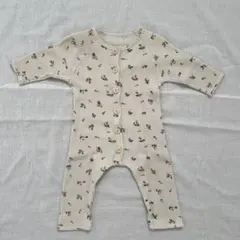 韓国子供服　花柄ロンパース 70相当