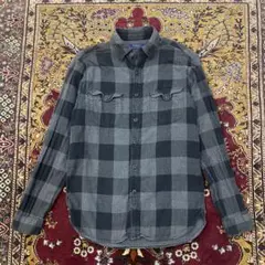 ラルフローレン ダブルフラップ ブロック チェック ネルシャツ