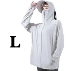 ラッシュガード レディース 接触冷感 UVカット UPF50+ ライトグレー L