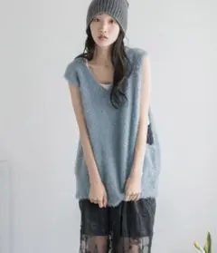 LOWRYSFARM ボタンシャギーベスト