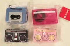 レトロカセット風録音スピーカー　ラジカセマスコット　ほか4点セット