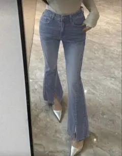 フレアデニムパンツ