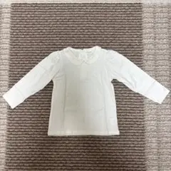 SIMPLE-FREE 襟付き長袖シャツ 110 ホワイト