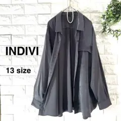 INDIVIブラウス13サイズ 極美品 インディヴィブラウス大きいサイズ 現行
