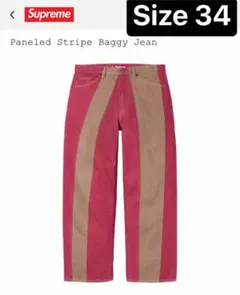 Supreme Paneled Stripe Baggy Jean Red 30 - メルカリ