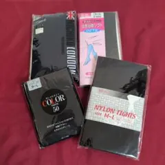 【未開封】タイツ3点 ＆ひざ下ストッキング1点 セットＳ-Lサイズ
