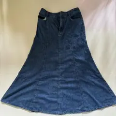 【GU】デニムフレアマキシスカート【XLサイズ】