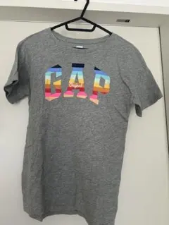 GAP カラフルロゴ Tシャツ グレー　Lサイズ(140)
